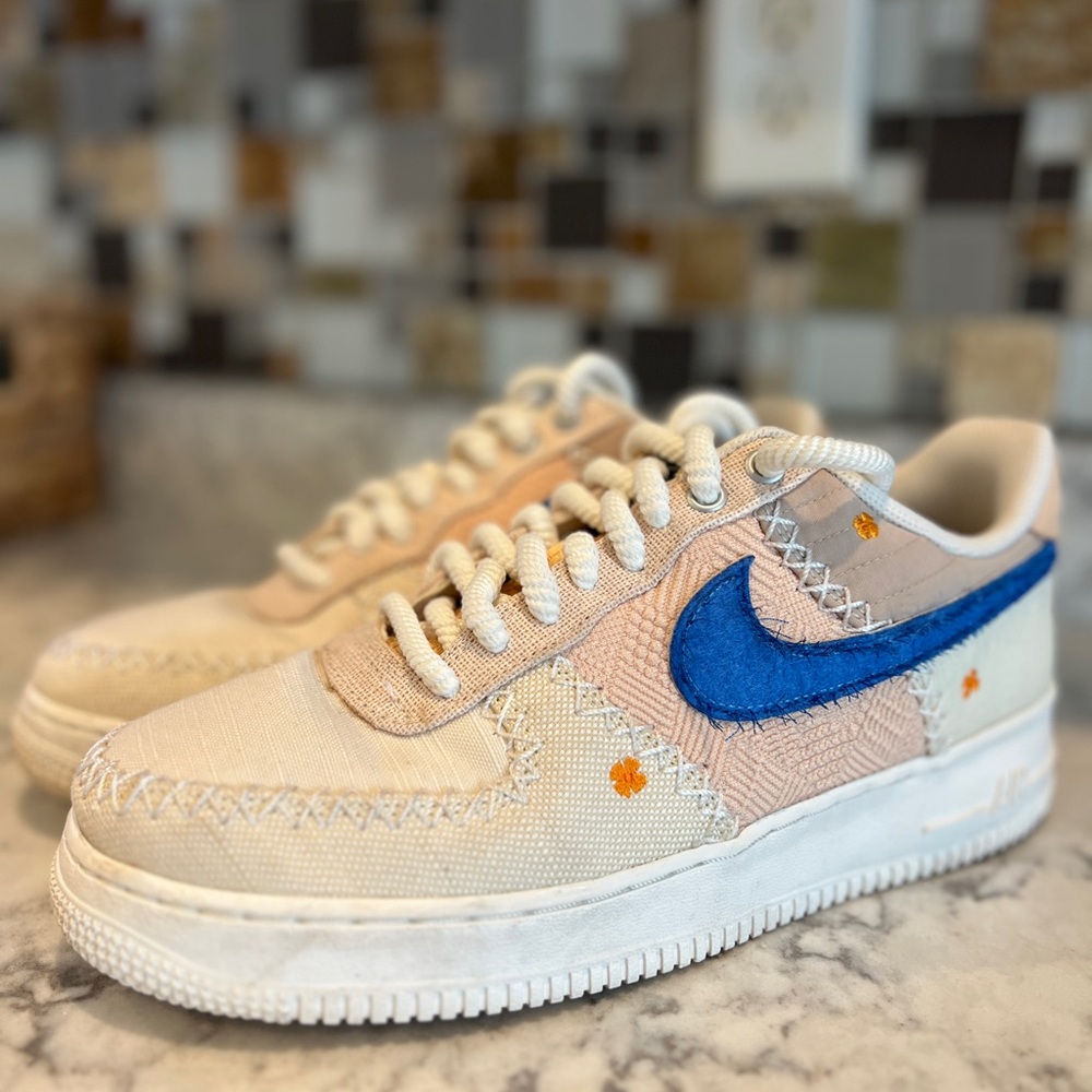 Nike Womens Air Force 1 Low WMNS LA Flea Sail Blue DV2223 100 - size 10